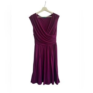Anthropologie Velvet purple Dress Size Large